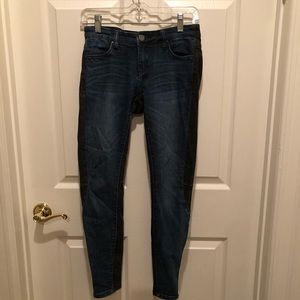 Blanknyc colorblock jeans size25 zipper on leg